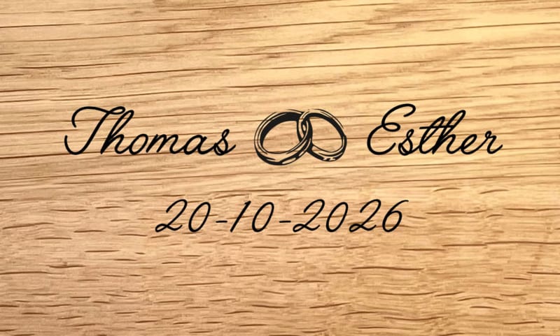 WEDDING DESIGN F - personaliseer deze gravering