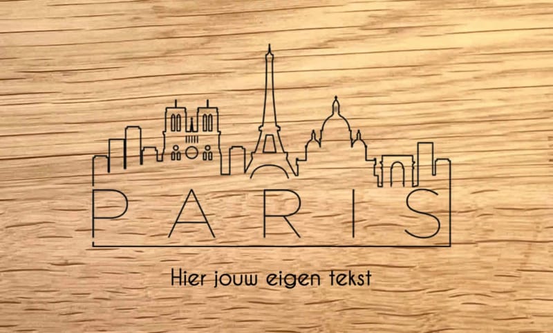 Borrelplank Skyline Parijs - Reis & Avontuur graveringen