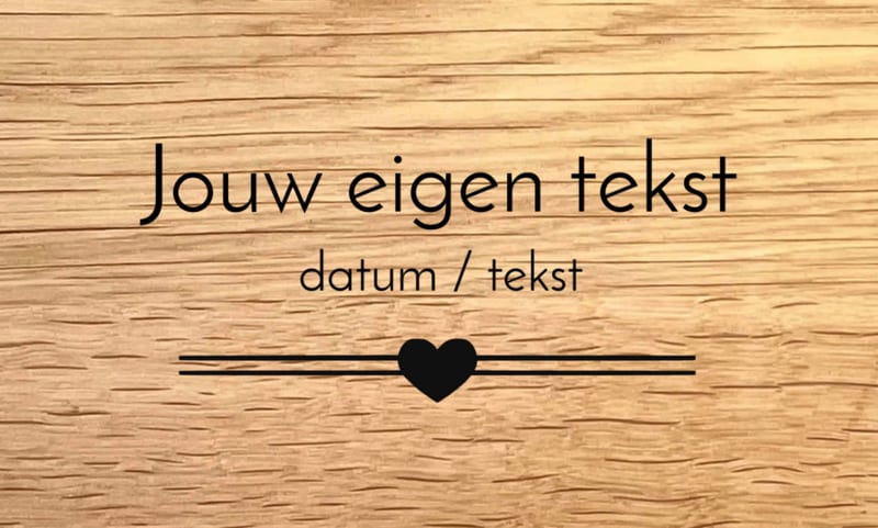Tekst & Symbool - Design F - Persoonlijke Borrelplank