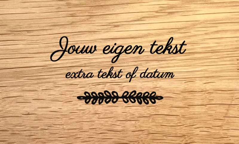 Tekst & Symbool - Design D - Persoonlijke Borrelplank