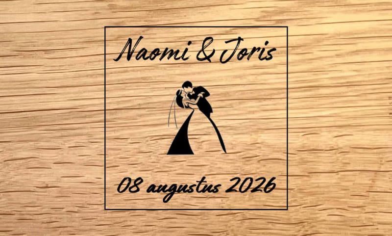 WEDDING DESIGN D - personaliseer deze gravering