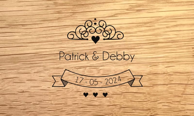 WEDDING DESIGN E - personaliseer deze gravering