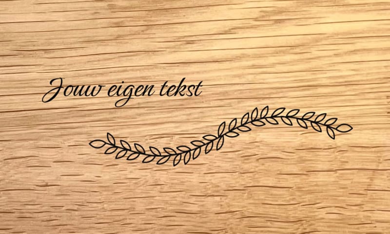 Tekst & Symbool - Design B - Persoonlijke Borrelplank