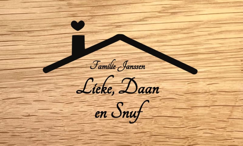 NIEUW HUIS - DESIGN F - personaliseer deze gravering