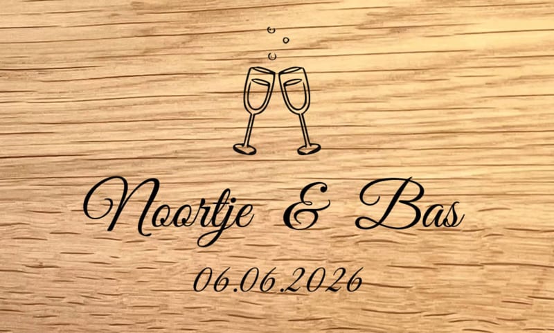 WEDDING DESIGN H - personaliseer deze gravering