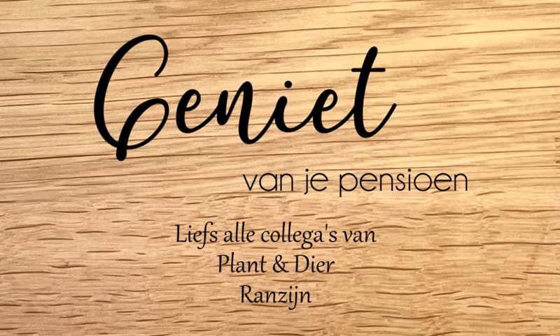 MET PENSIOEN - DESIGN B - personaliseer deze gravering