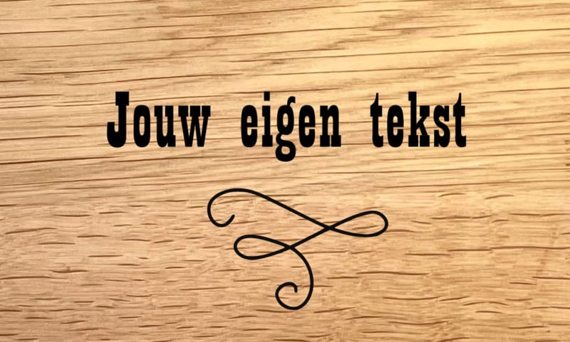 Tekst & Symbool - Design G - Persoonlijke Borrelplank
