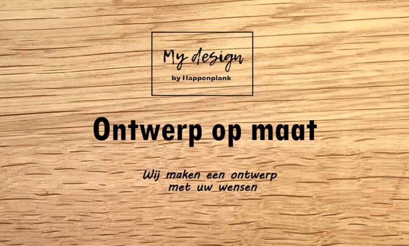 Jouw logo of eigen ontwerp laten graveren - 10x10cm op de plank