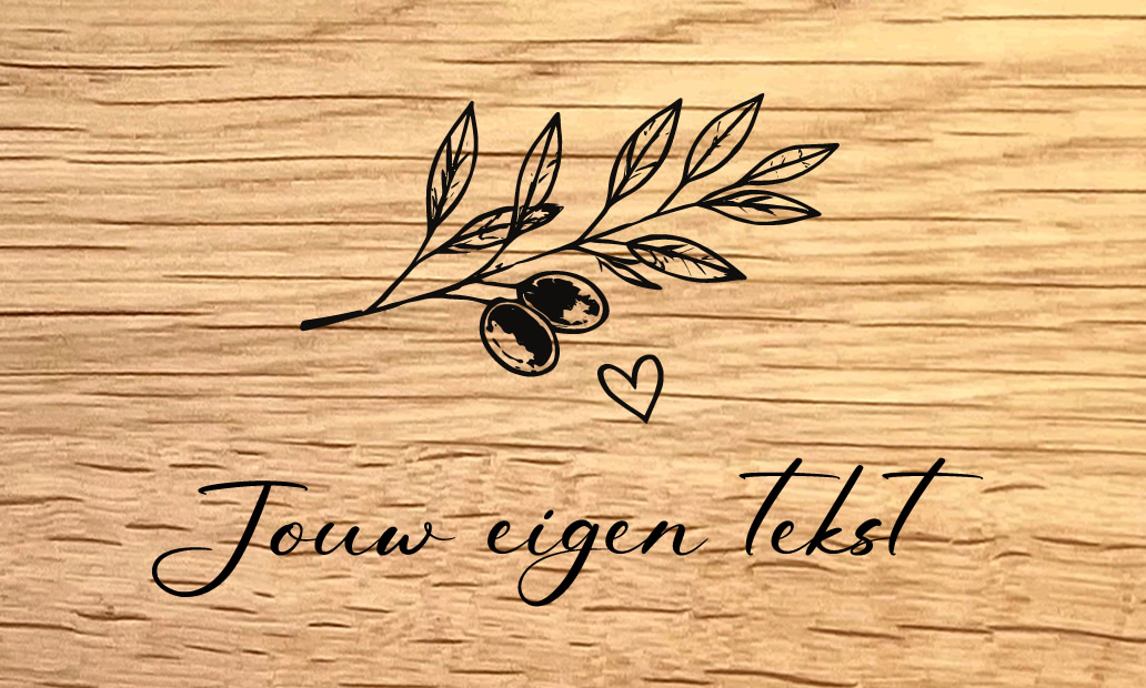 Tekst & Symbool - Design E - Persoonlijke Borrelplank