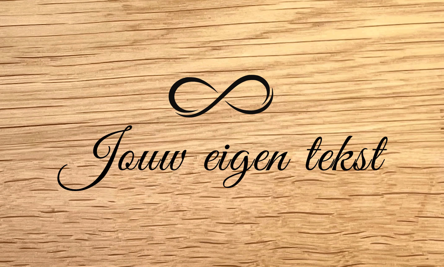 Tekst & Symbool - Design A - Persoonlijke Borrelplank