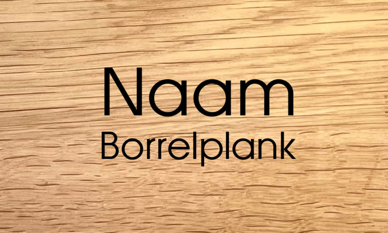 Tekst & Symbool - Design L - Persoonlijke Borrelplank