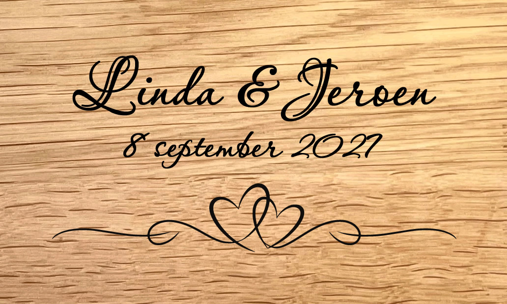 WEDDING DESIGN A - personaliseer deze gravering