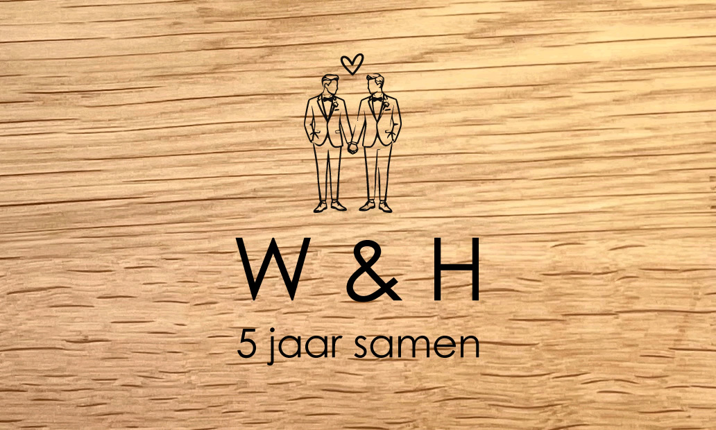 WEDDING DESIGN B - personaliseer deze gravering