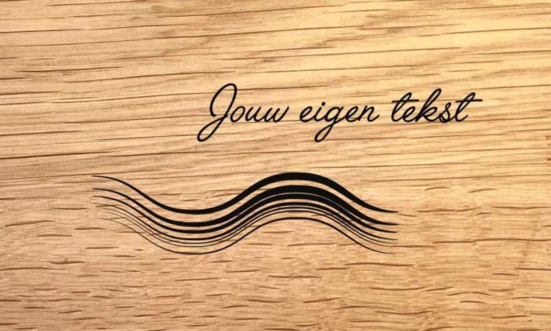 Tekst & Symbool - Design C - Persoonlijke Borrelplank
