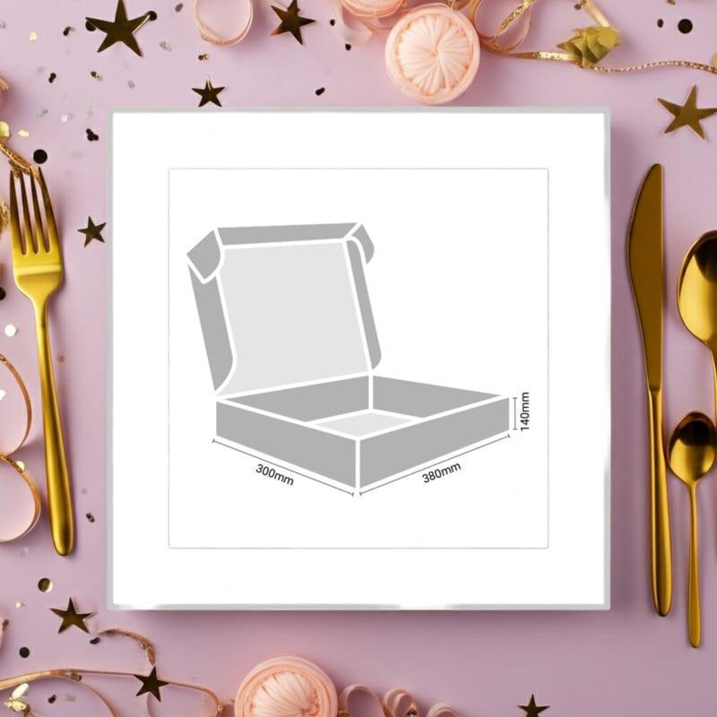 Cadeau verpakking zwart - 38x30x14cm - verzendverpakking – afbeelding 4