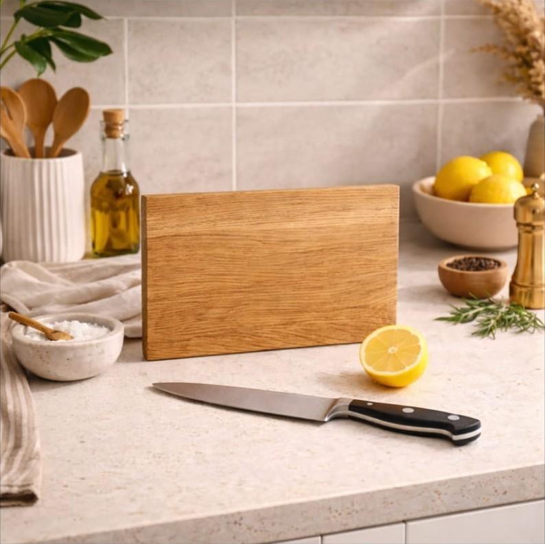 BORRELPLANK EIKEN - snijplank eikenhout 30x20x2cm – afbeelding 2