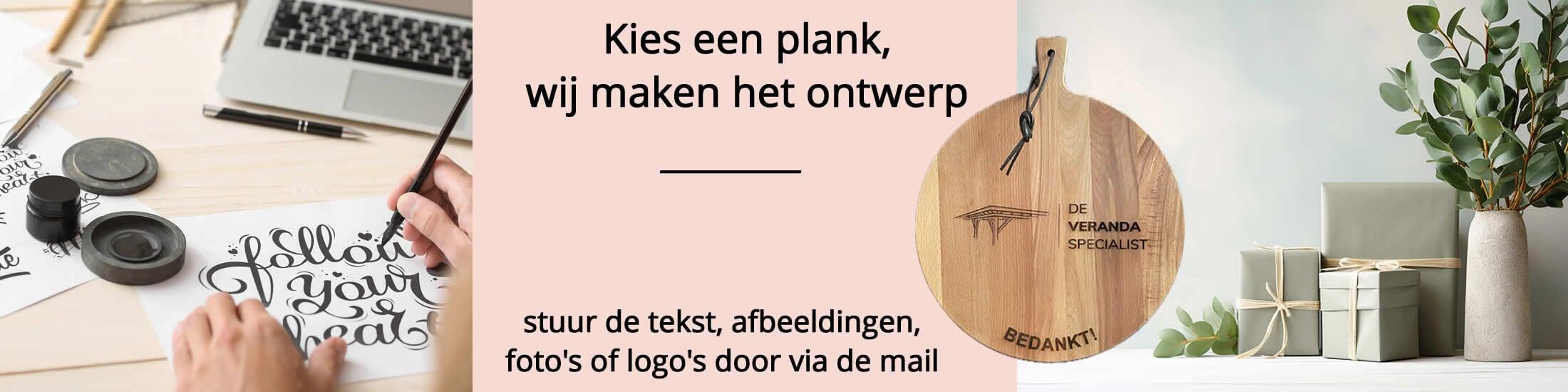 Borrelplank personaliseren – Persoonlijke Borrelplank - LOGO OF EIGEN ONTWERP