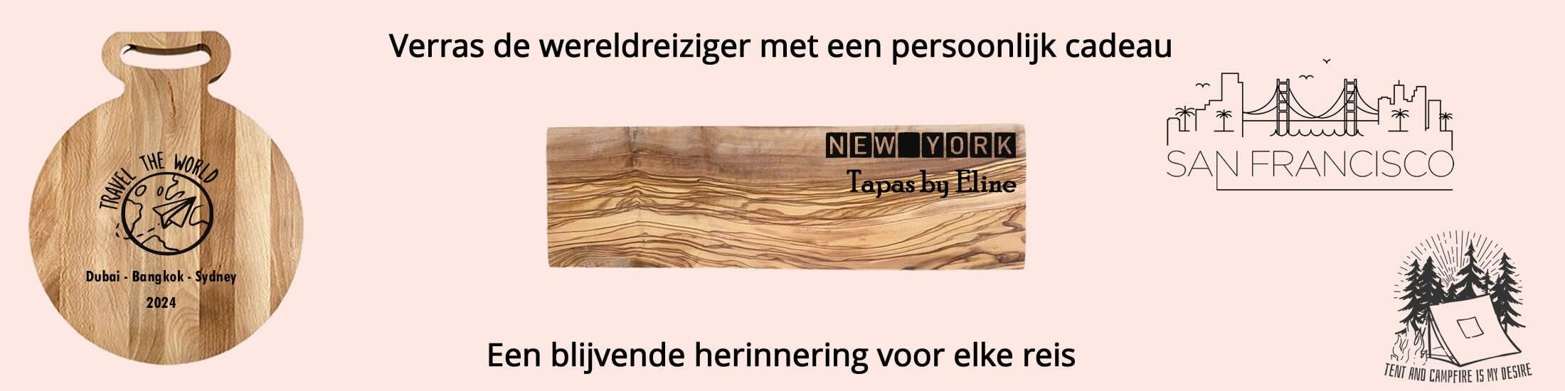 Borrelplank personaliseren – Persoonlijke Borrelplank - WERELDREIZIGERS