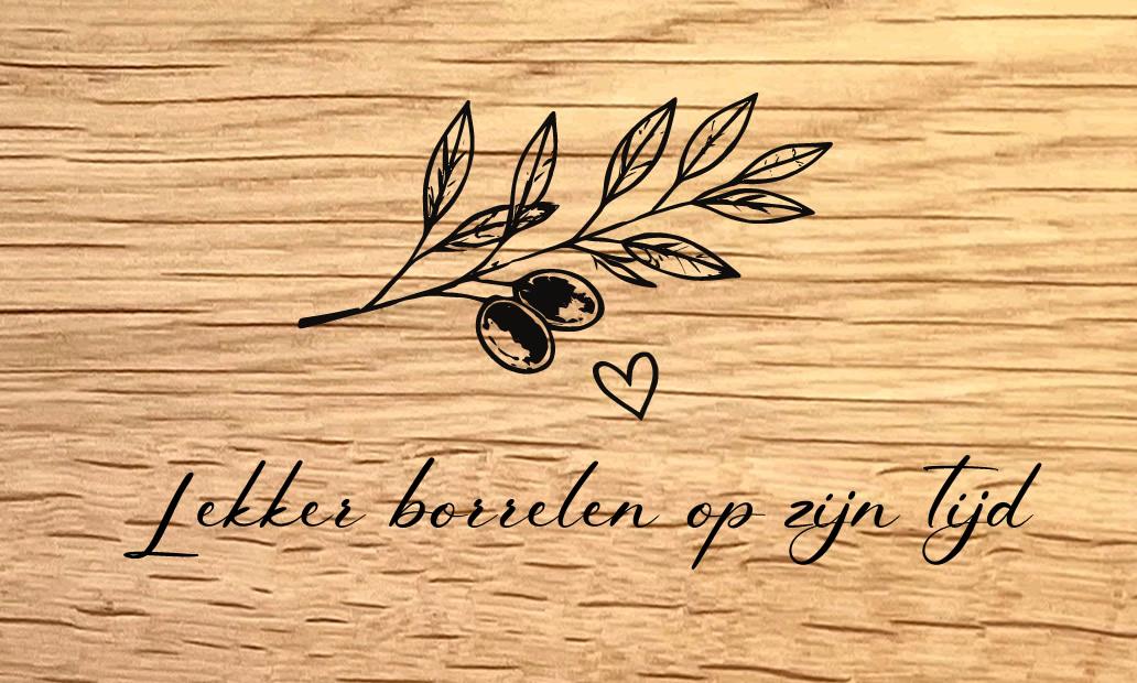 Tekst & Symbool - Design E - Persoonlijke Borrelplank