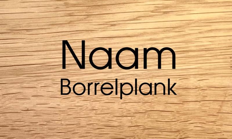 Tekst & Symbool - Design L - Persoonlijke Borrelplank